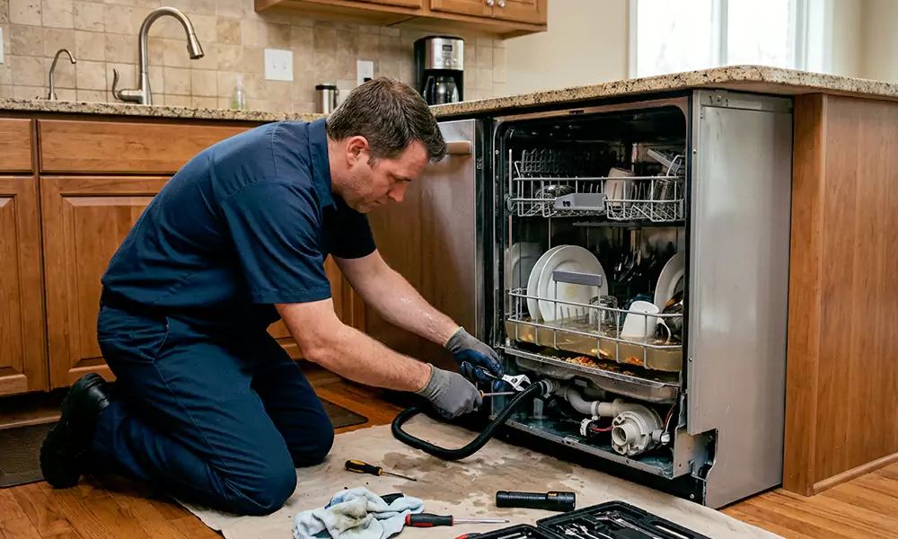 Dishwasher Not Draining Repair in Leominster, MA