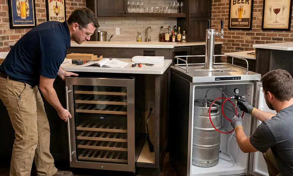 Wine Cooler and Kegerator Installation in Leominster, MA